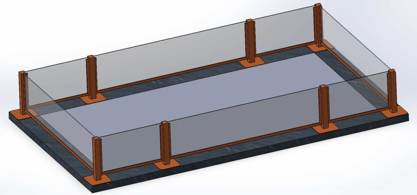 Custom glass balustrade — engineering design